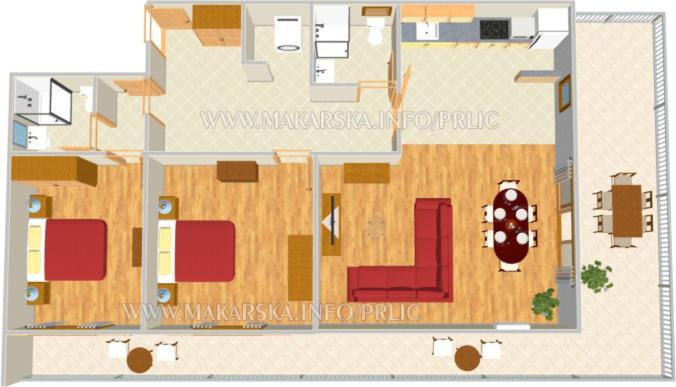 Apartman Prlic 3 Makarska Exterior foto